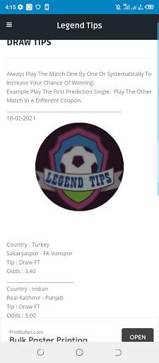 Legend Tipster screenshot 2