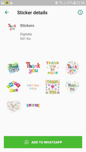 Thank you stickers for WhatsApp screenshot 4