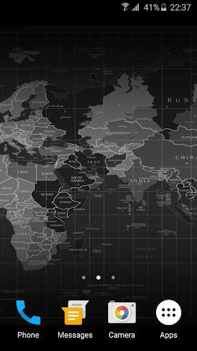 Black Map Live Wallpaper screenshot 1