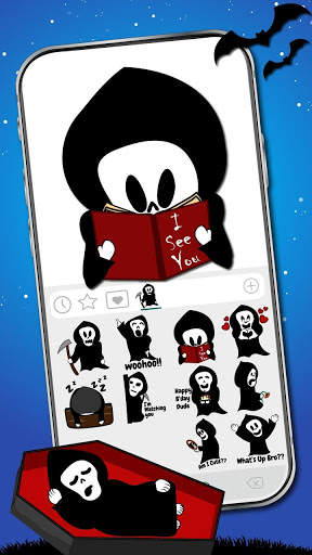 Silly Grim Reaper Emoji Stickers screenshot 1