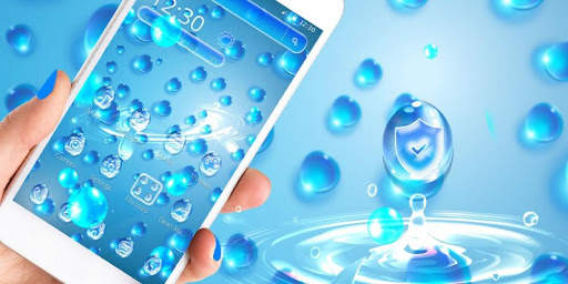 Blue Water Drops Theme screenshot 4