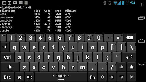 Hacker's Keyboard скриншот 1