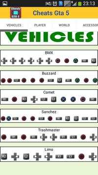 Cheats Gta 5 screenshot 4