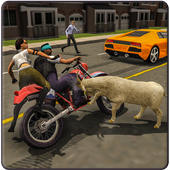 Angry Goat in Town Simulator 3D Goat Frenzy attack icon