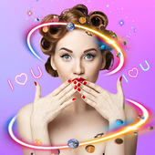 Neon Light Camera : Light Crown Effect icon