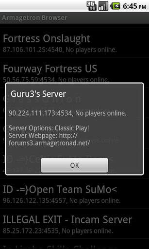 Armagetron Browser screenshot 2