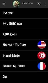 Cheats For GTA   Solutions screenshot 1