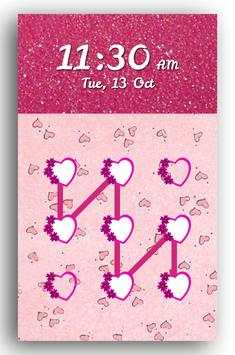 Heart Pattern Lock Screen screenshot 3