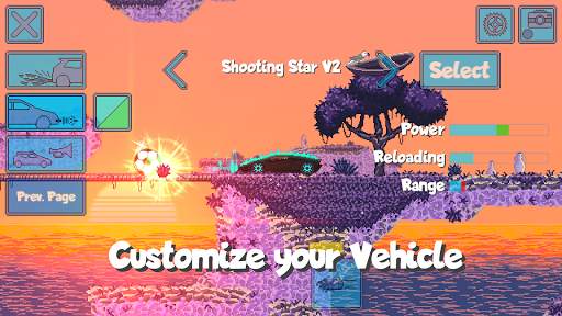 Pixel Boost League - 2D Rocket Powered Car Soccer स्क्रीनशॉट 2