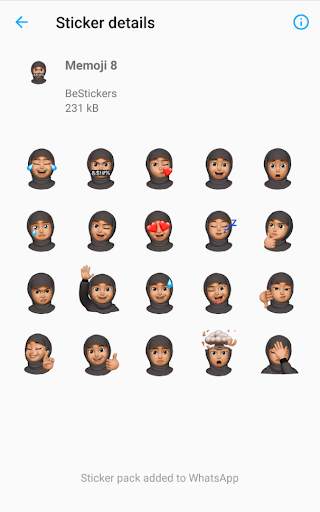Memoji Muslim Hijab Stickers f screenshot 4