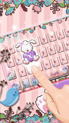 Lovely Rabbit Cartoon Keyboard screenshot 2