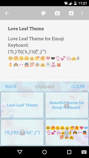 Love Leaf Emoji Keyboard Theme screenshot 4