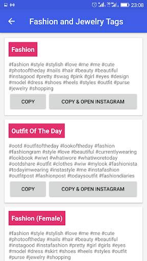 Trending Instagram HashTags screenshot 4