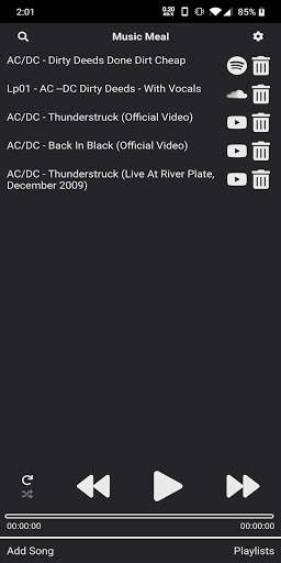 Music Meal: Background Player & Playlist Streamer screenshot 2