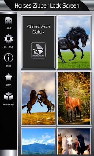 Horses Zipper Lock Screen screenshot 4