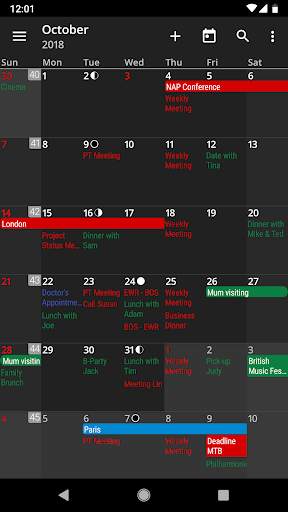 aCalendar - a calendar app for Android screenshot 3