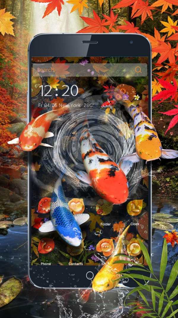 Autumn 3D Koi Fish Theme screenshot 2
