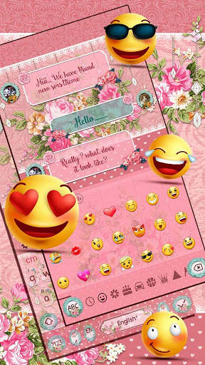 SMS Elegant Rose Keyboard screenshot 3