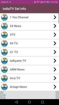 India TV Channel (Sat Info) Free स्क्रीनशॉट 2