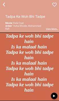 Hit Mohammed Rafi's Songs Lyrics screenshot 5