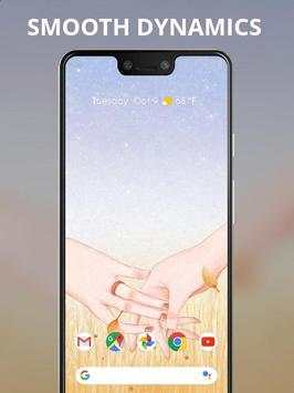 Cartoon beautiful hands romantic wallpaper screenshot 2