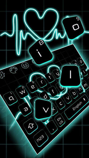 Neon Heart Keyboard screenshot 1