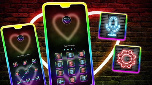 Neon Heart Launcher Theme screenshot 5