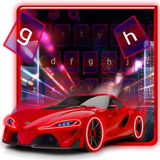 Racing Red Car Keyboard Theme 10001001