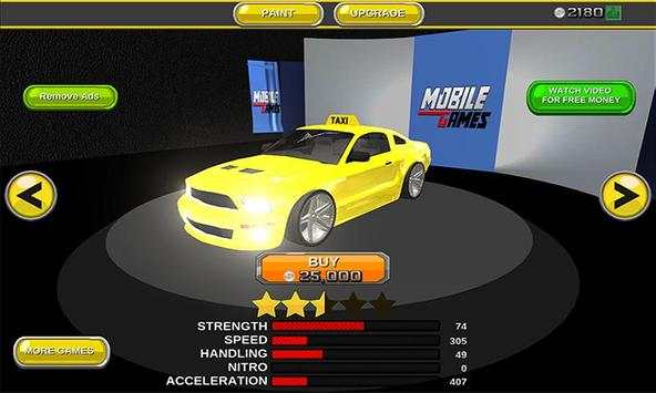 Modern taxi racing 3D screenshot 1