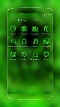 Green Flame Skull Theme screenshot 3