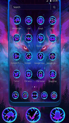 Aurora Space Wolf Eyes Theme screenshot 2