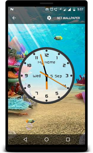 Aquarium Clock Live Wallpaper screenshot 2