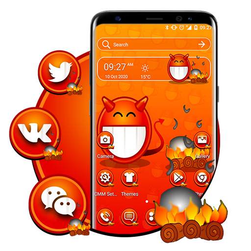 Orange Emoji Launcher Theme 1.0