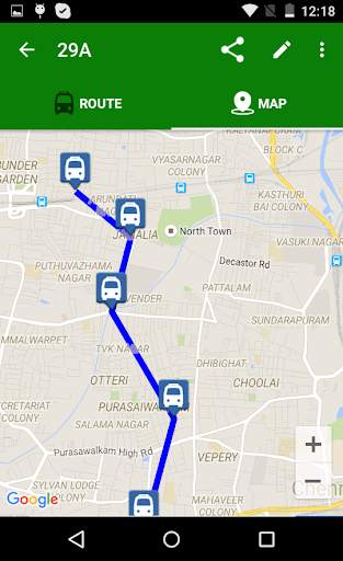 MTC bus route screenshot 3