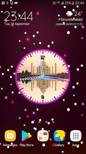 Tajmahal Clock Live Wallpaper screenshot 3