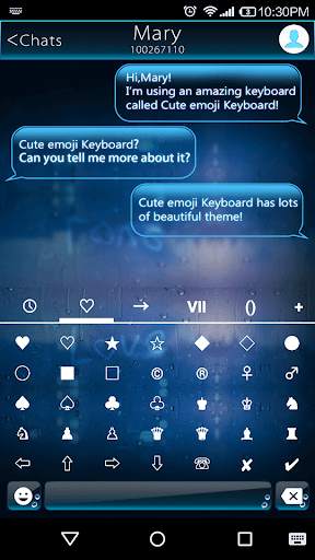 Rain Glass Emoji Keyboard Skin screenshot 5
