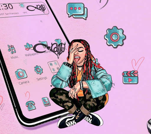 Hip Hop Fashion Crazy Girl Theme screenshot 1