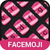 Pink Black Emoji Keyboard Theme for Girls v1.0
