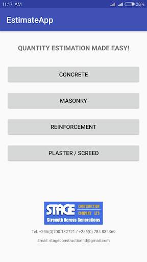 Construction Material Estimate App screenshot 1