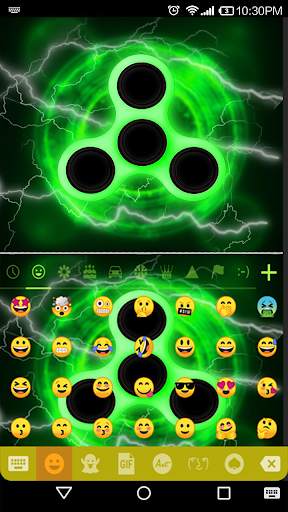 Fidget Spinner Neon Keyboard Theme🔥 screenshot 2