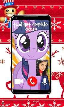 Video call Twilight Unicorn Sparkle Little Queen screenshot 1