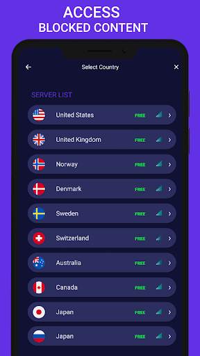 Gold VPN - Free VPN Proxy, Secure VPN, Hotspot screenshot 4