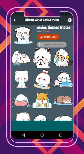 Sticker of sad and angry cats WAStickerApp स्क्रीनशॉट 2