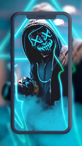 Neon Mask Wallpaper HD screenshot 4