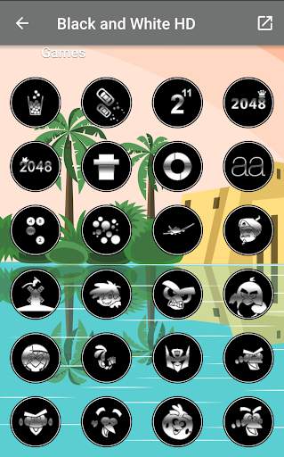 Black & White HD - Icon Pack скриншот 4