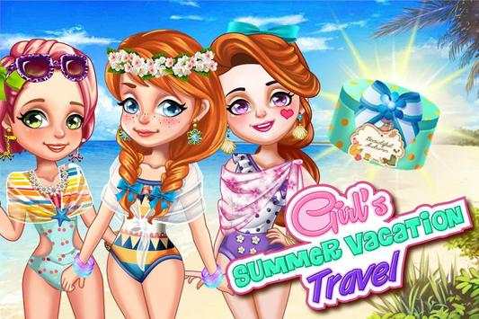 Girl's Summer Vacation Travel screenshot 1