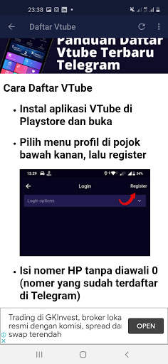 Daftar Vtube Terbaru Telegram screenshot 4