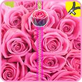 Pink Roses Zipper Lock Screen 3.6
