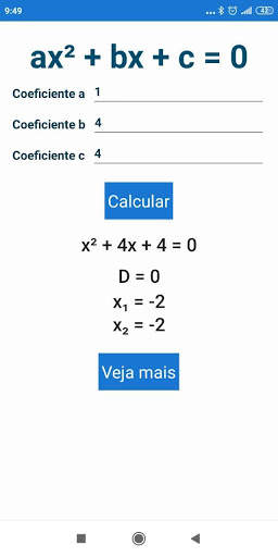 Equação quadrática screenshot 3