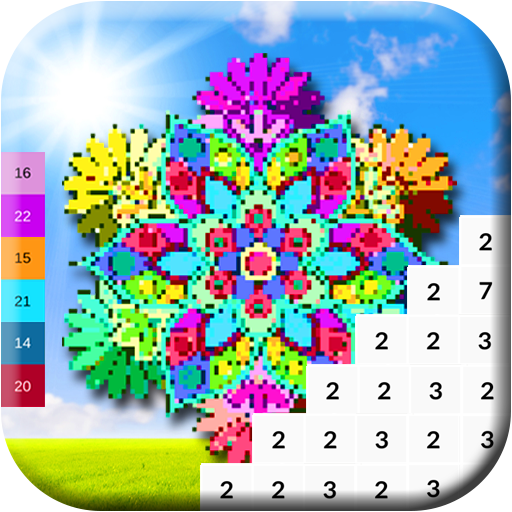 Mandala Pixel Art Adventure Color By Number icon